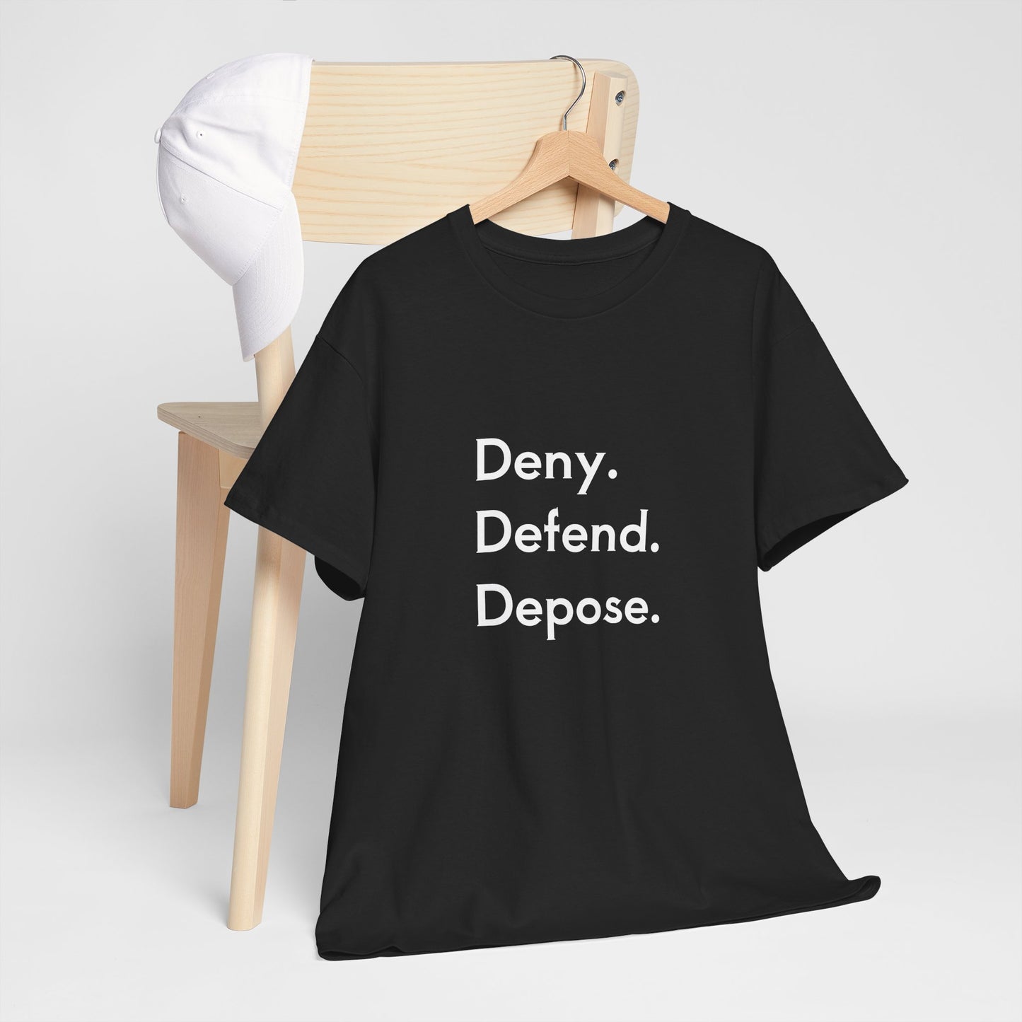 Deny Defend Depose Unisex Heavy Cotton Tee - Bold Statement T-Shirt