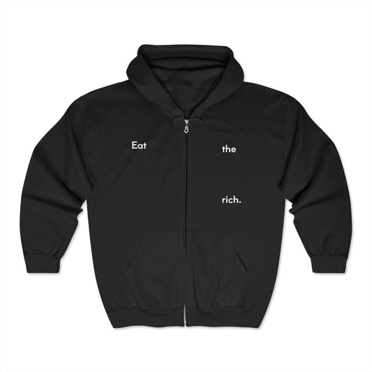 Eat the Rich Unisex Heavy Blend Full Zip Hoodie